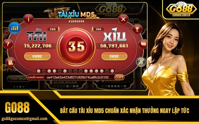 Bắt Cầu Tài Xỉu MD5 Chuẩn Xác Nhận Thưởng Ngay Lập Tức