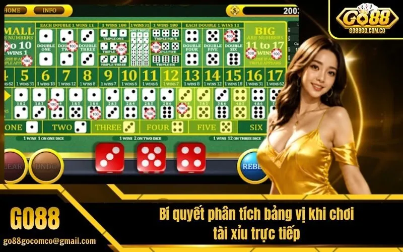 Bí quyết phân tích bảng vị khi chơi tài xỉu trực tiếp
