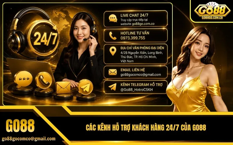 Các Kênh Hỗ Trợ Khách Hàng 247 Của Go88