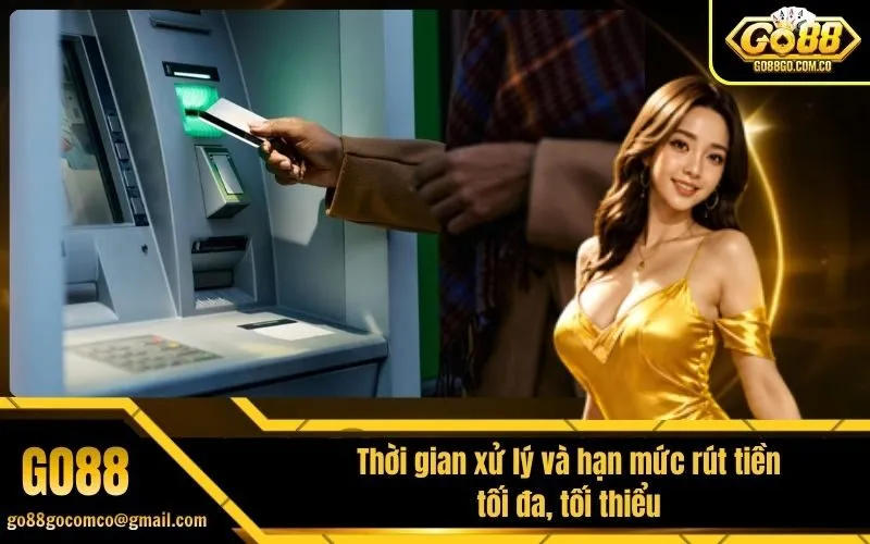 Thời gian xử lý và hạn mức rút tiền tối đa, tối thiểu