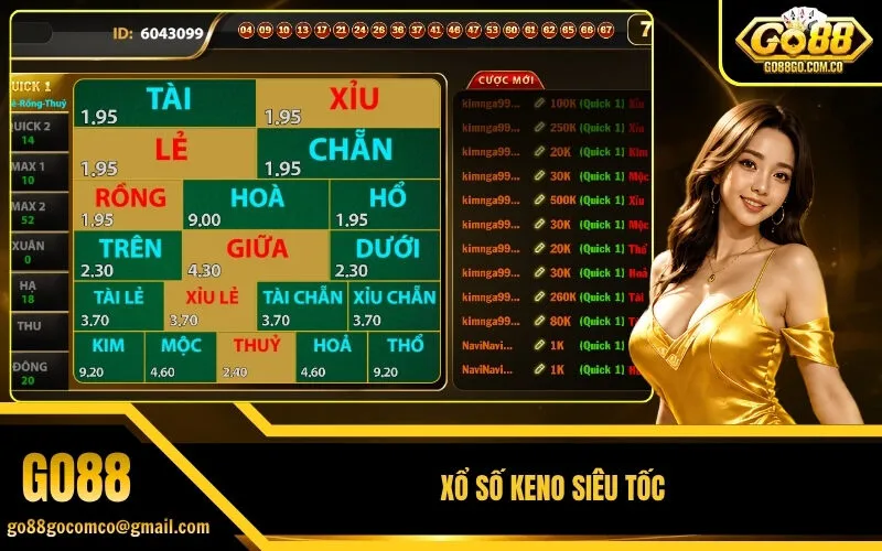 Thử Vận May Xổ Số Keno Siêu Tốc Minh Bạch Tuyệt Đối