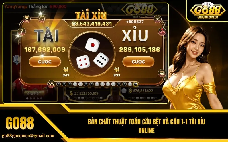 Bản chất thuật toán cầu bệt và cầu 1-1 tài xỉu online