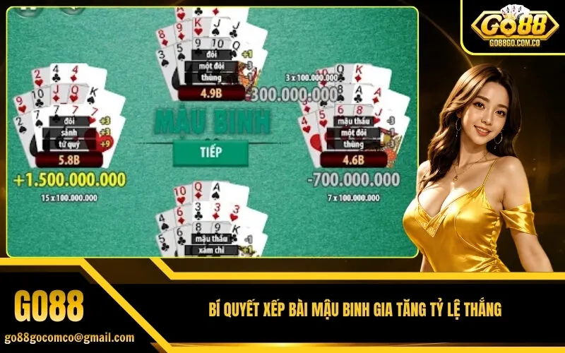 Bí quyết xếp bài Mậu Binh gia tăng tỷ lệ thắng