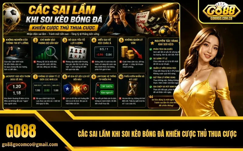 Các Sai Lầm Khi Soi Kèo Bóng Đá Khiến Cược Thủ Thua Cược