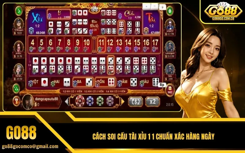 Cách soi cầu tài xỉu 1 1 chuẩn xác hàng ngày
