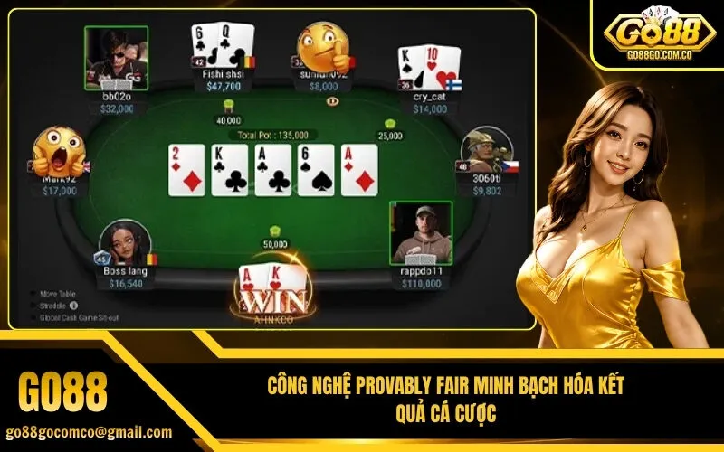 Công nghệ Provably Fair minh bạch hóa kết quả cá cược