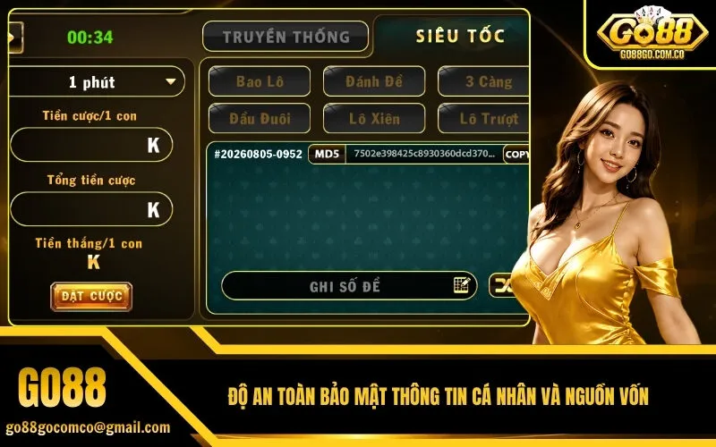 Độ an toàn bảo mật thông tin cá nhân và nguồn vốn