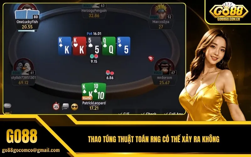 Thao túng thuật toán RNG có thể xảy ra không