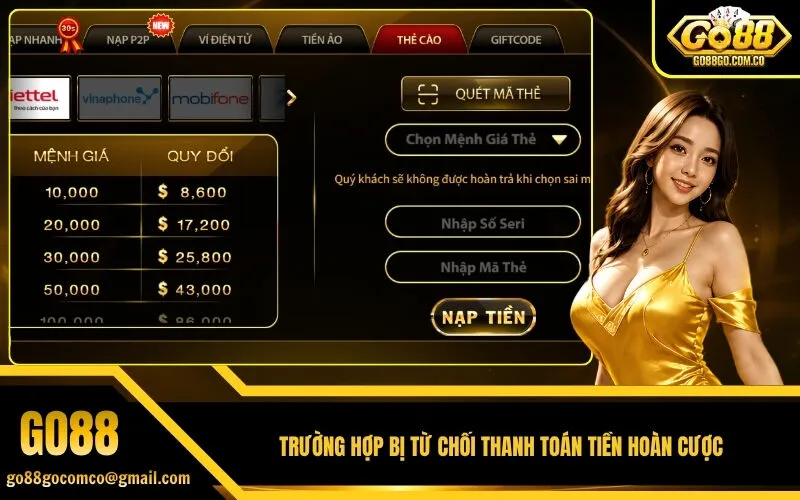Trường Hợp Bị Từ Chối Thanh Toán Tiền Hoàn Cược